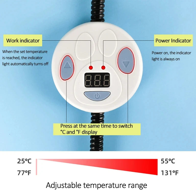 Waterproof Electric Pet Heating Pad with Adjustable Temperature