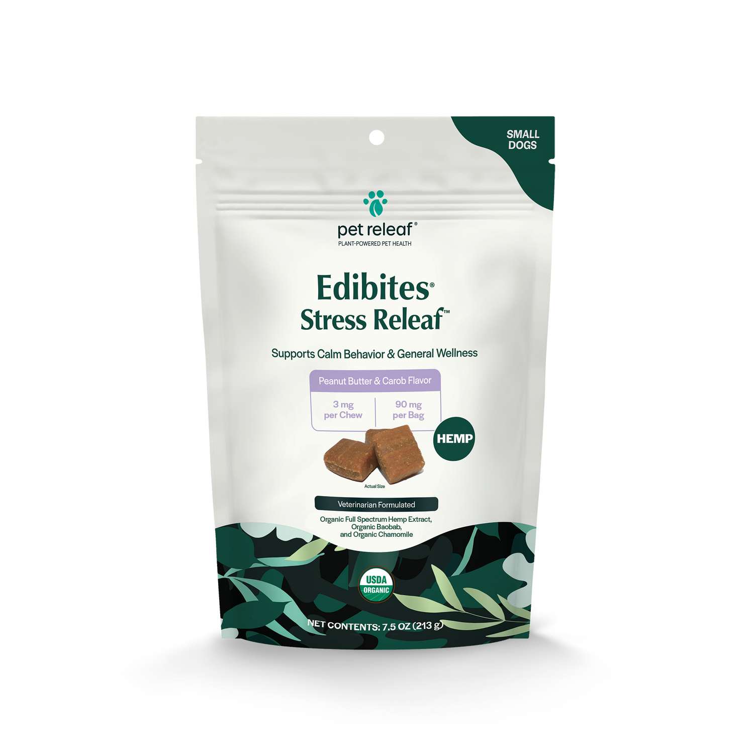 Pet Releaf's Calming Stress Chews for Small dogs