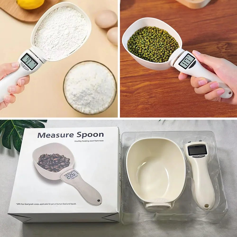 Graphic Digital Pet Food Scale – LCD Precision Measuring Pet Food Scoop, - The Squeaky Toy