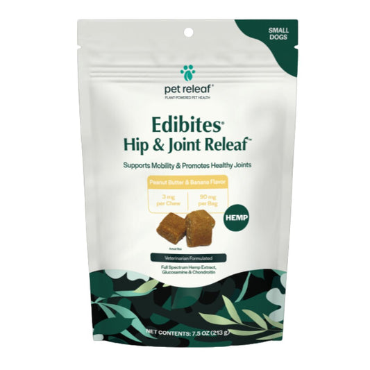 Hip and Joint Releaf for Aging Dogs - Organic Hemp Chews for Small Dogs ($24.99) - The Squeaky Toy