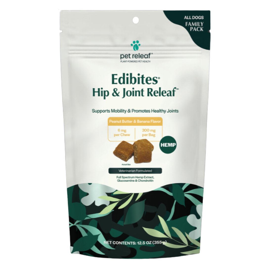 Hip & Joint Releaf for Aging Dogs - Organic Hemp Chews FAMILY SIZE BAG ($44.99) - The Squeaky Toy