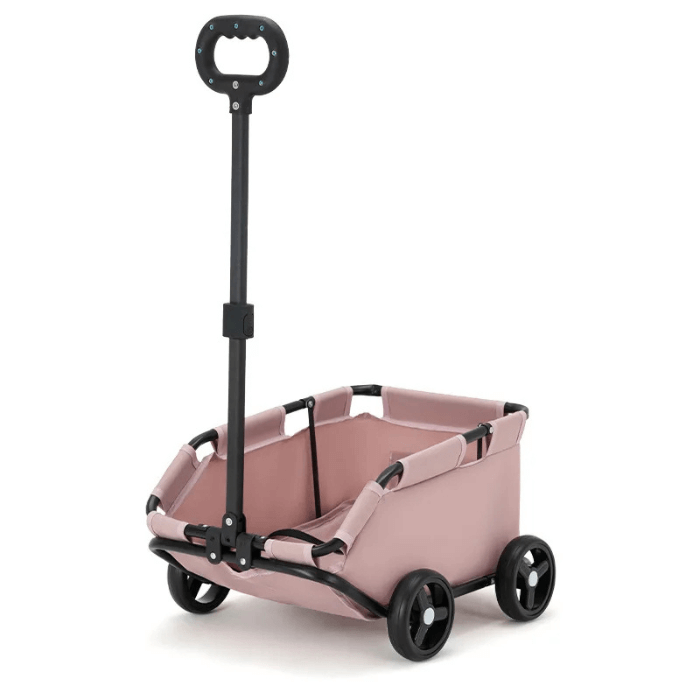 Lightweight 4 - Wheel Folding Pet Stroller/Cart 4 Wheels with Sun Cover Breathable for Small & Medium Dogs - The Squeaky Toy