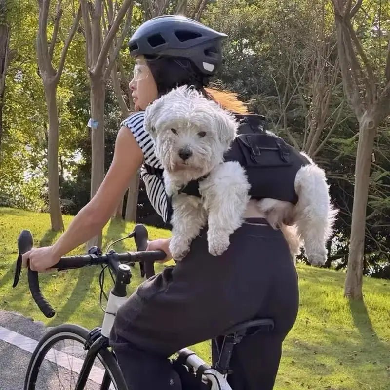 Outdoor Backpack Carrier Full Body Dog Sling with Handle Dog Lift Harnesses for Puppy Elderly Disabled Dog - The Squeaky Toy