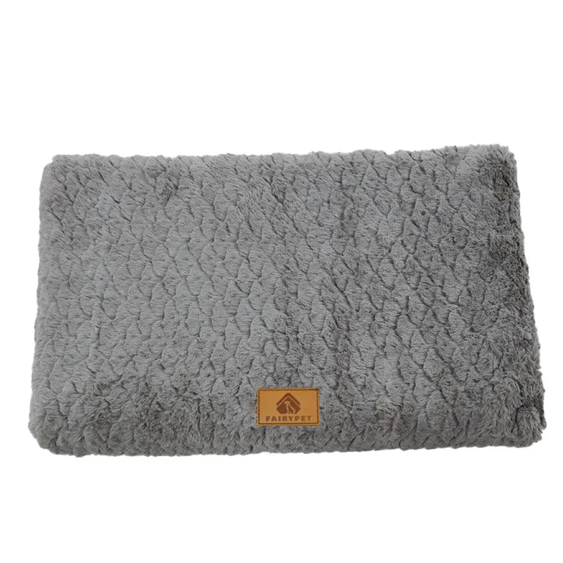 Orthopedic Memory Foam Dog Bed – Waterproof Crate Mat with Removable Washable Faux Fur Cover – Anti - Slip Bottom for Medium to XXL Pets - The Squeaky Toy