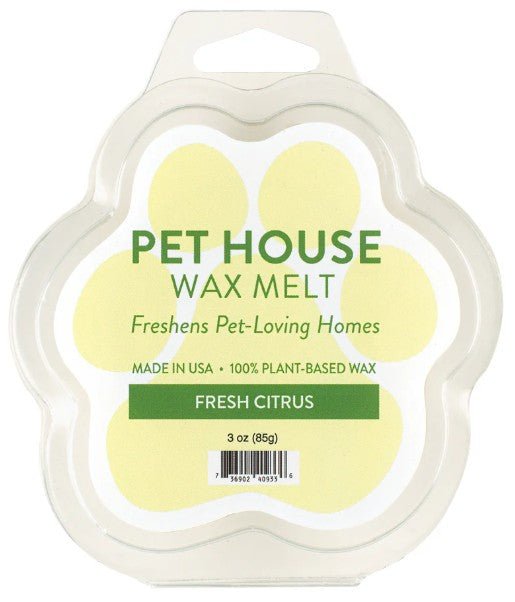 Fresh Citrus Scent Pet - Friendly Freshness: Odor - Neutralizing Candle & Wax Melts for Pet Homes - The Squeaky Toy