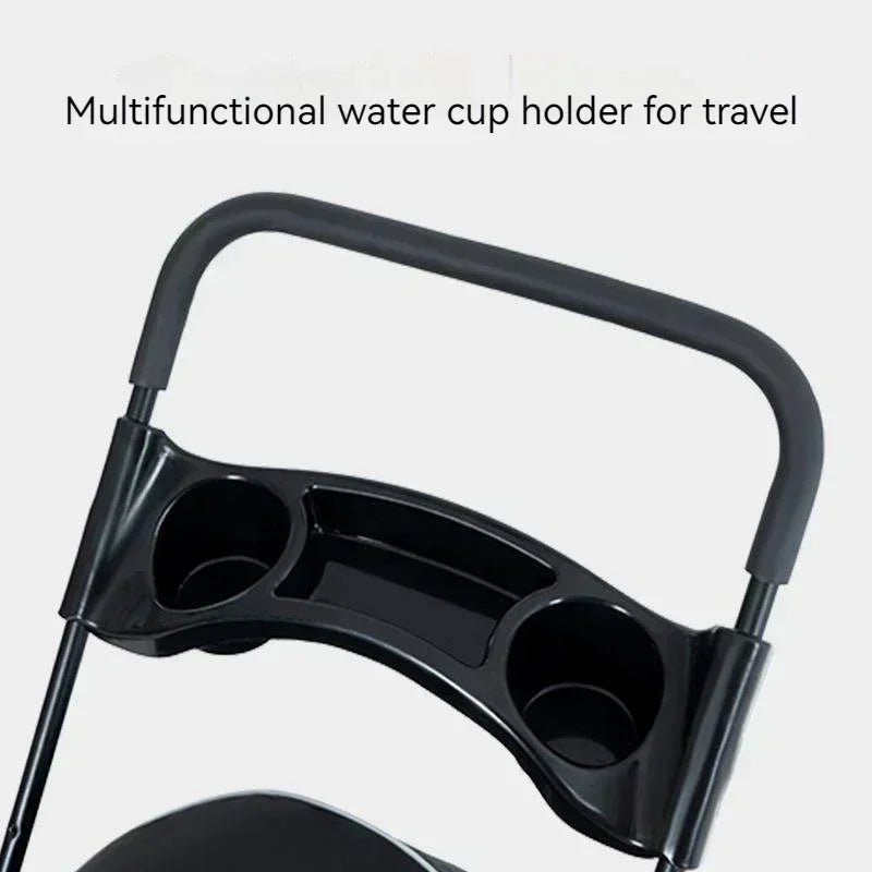 Cup Holder Detail- Pet Stroller- for Dogs with Storage Basket Outdoor Dog Transporter- The Squeaky Toy