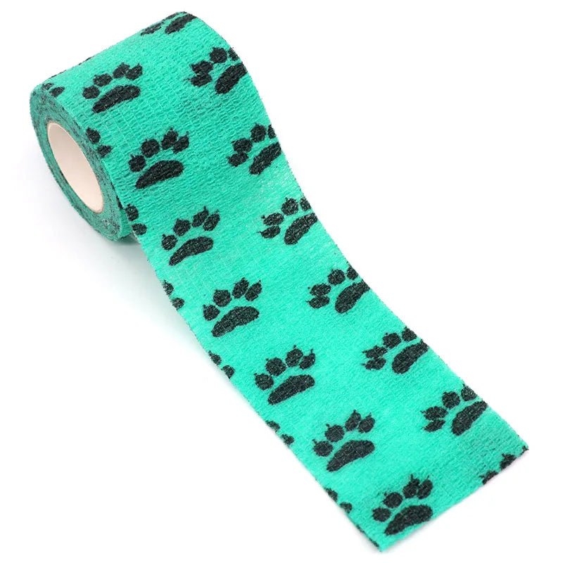 Teal Self - Adhesive Vet Bandage Wrap –Waterproof & Breathable for Wound Protection, Sprains & Paw Injuries - The Squeaky Toy