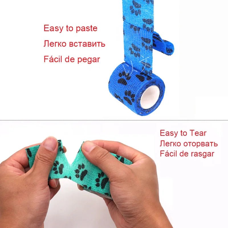 Details Self - Adhesive Vet Bandage Wrap – Waterproof & Breathable, Sprains & Paw Injuries - The Squeaky Toy