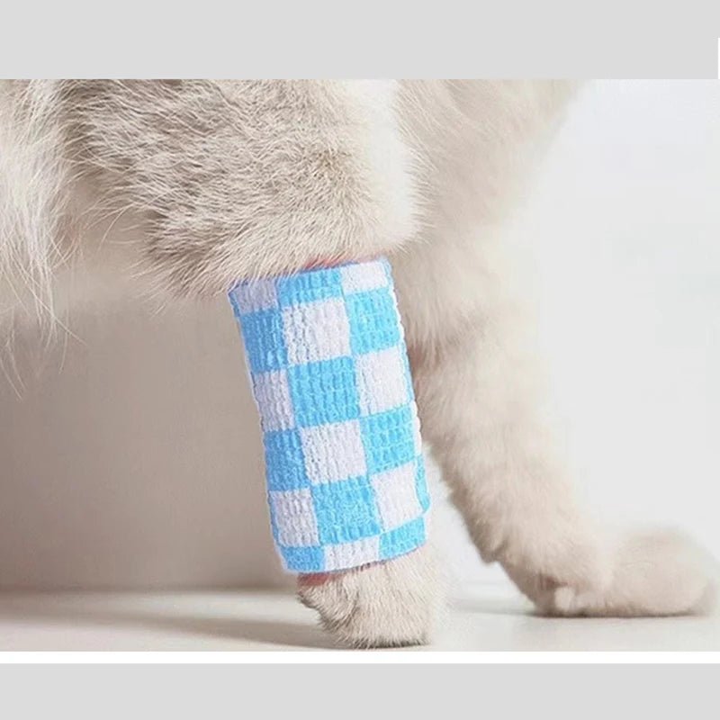 In Use- Self-Adhesive Vet Bandage Wrap – Waterproof & Breathable for Wound Protection, Sprains & Injuries - The Squeaky Toy