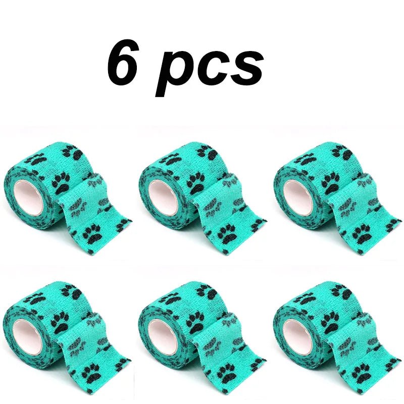 6 Rolls Self - Adhesive Vet Bandage Wrap – Waterproof & Breathable for Wound Protection, Sprains & Injuries - The Squeaky Toy