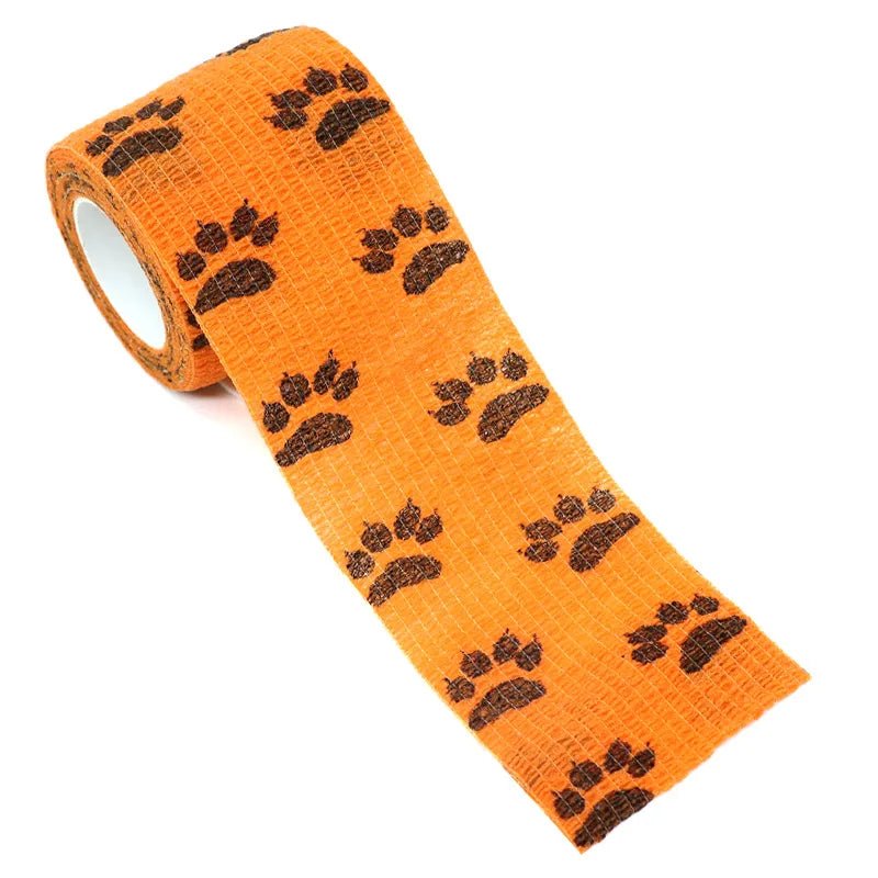 Orange Self - Adhesive Vet Bandage Wrap – Waterproof & Breathable for Wound Protection, Sprains & Injuries - The Squeaky Toy