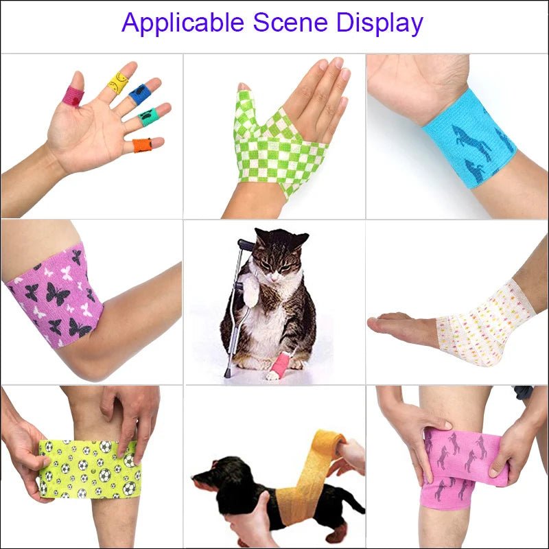 Graphic- Self-Adhesive Vet Bandage Wrap – Waterproof & Breathable for Wound Protection, Sprains & Injuries - The Squeaky Toy