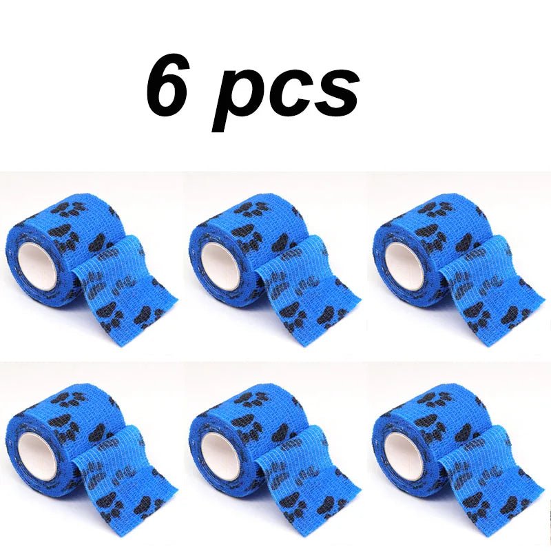 6 Rolls Self - Adhesive Vet Bandage Wrap – Waterproof & Breathable for Wound Protection, Sprains & Injuries - The Squeaky Toy