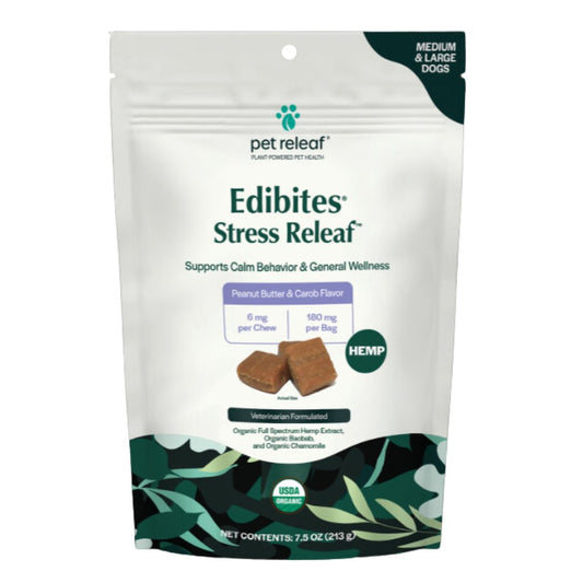 Stress Releaf Hemp Edibites For Medium & Large Dogs – Peanut Butter ($31.99) - The Squeaky Toy
