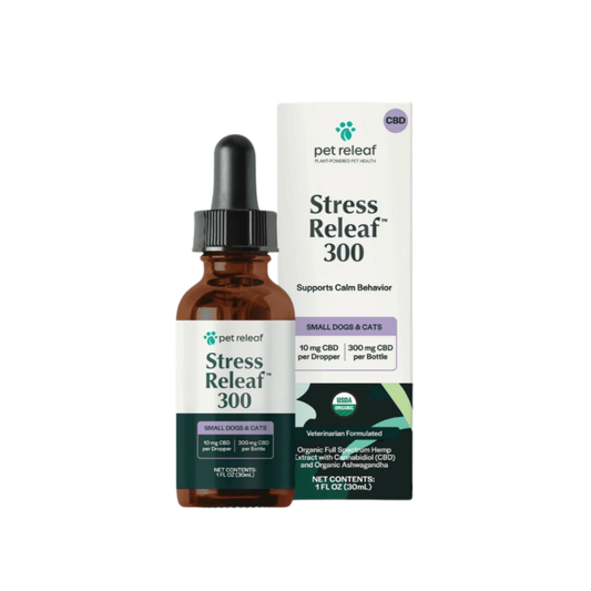 Stress Releaf Hemp Oil 300mg - for Small Dogs & Cats - The Squeaky Toy