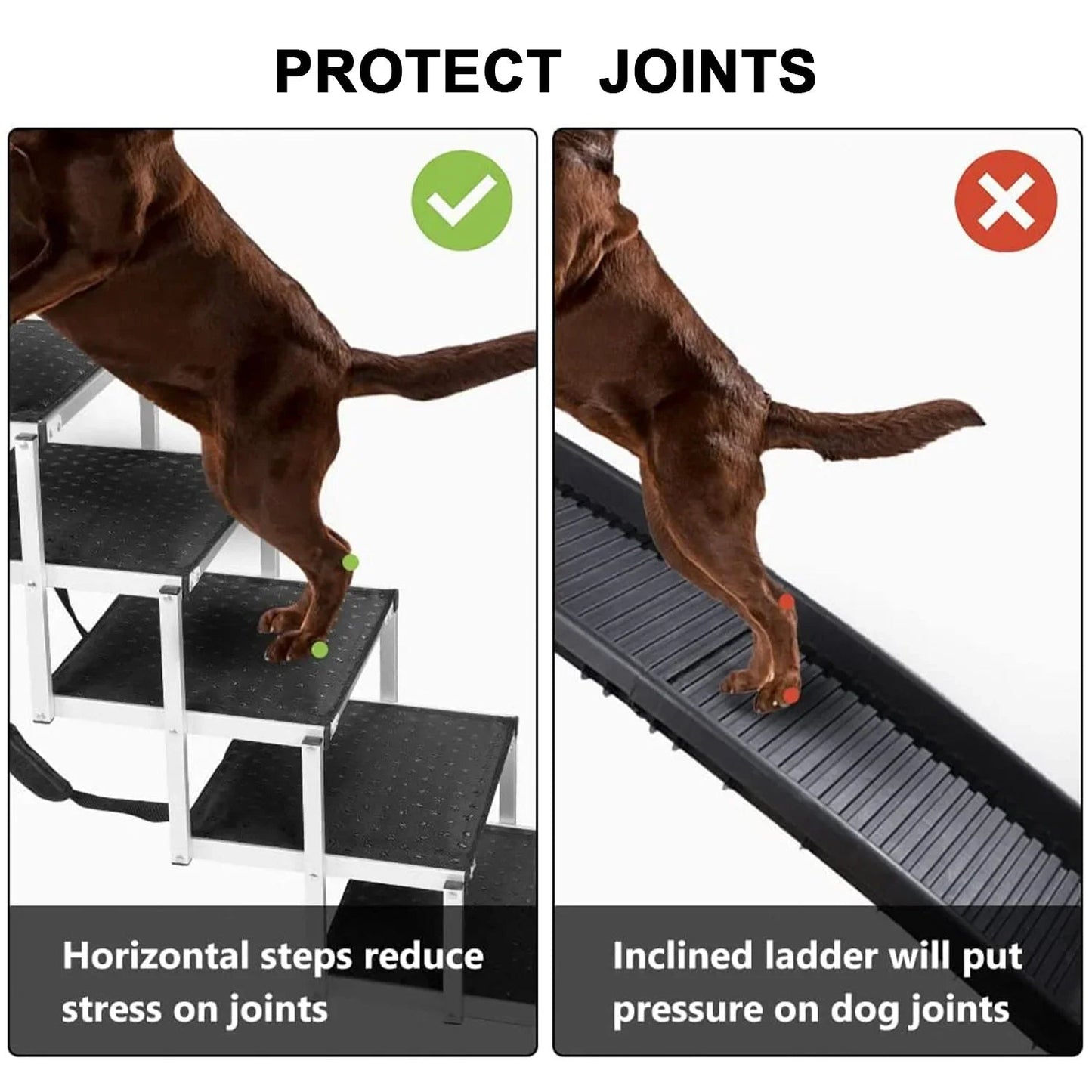 Xtra Wide Heavy Duty Aluminum Steps for Vehicles - Lightweight and Portable holds150 lbs - The Squeaky Toy