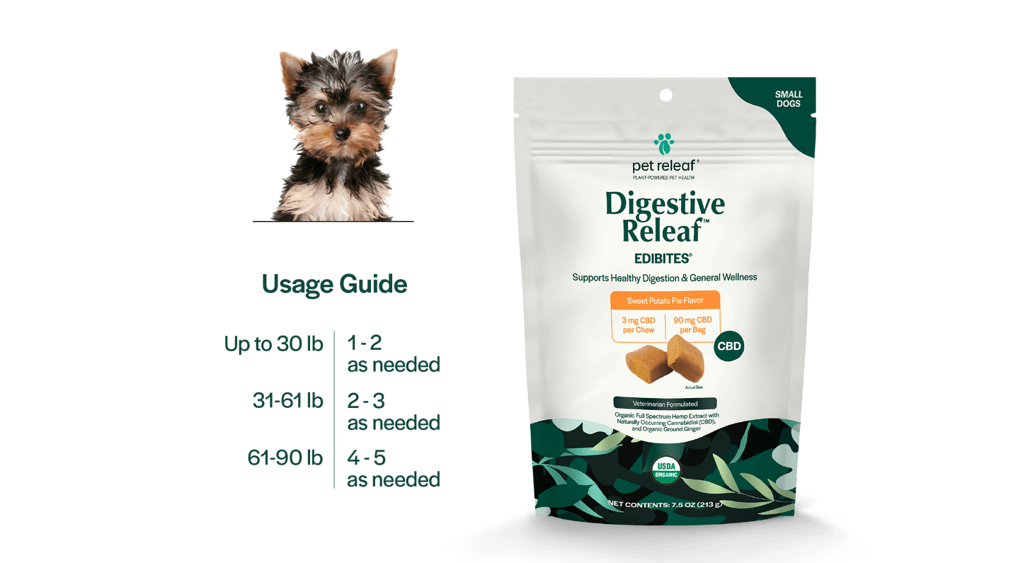 Digestive Chews for Small Dogs with Stomach Distress