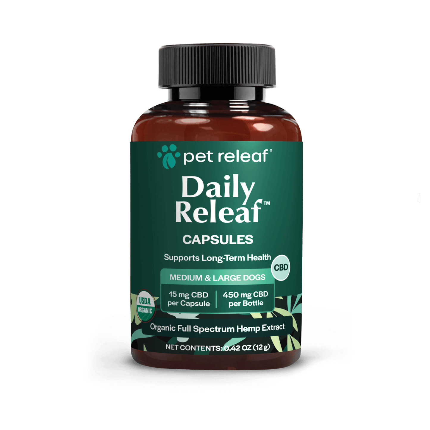 Maximum Daily Releaf Capsules For Medium and Large Dogs