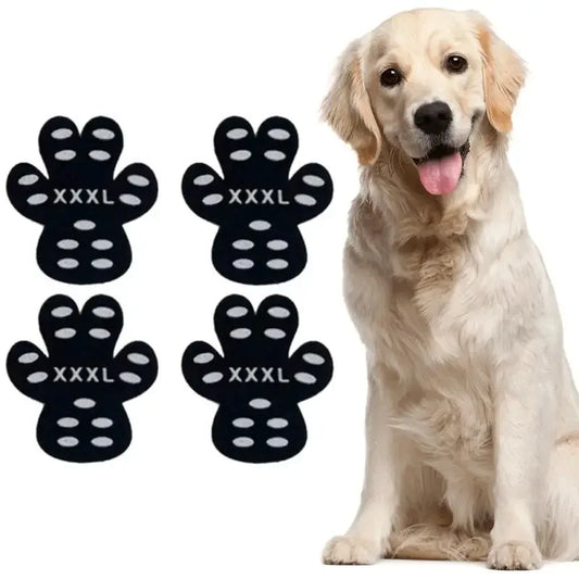 4pcs Dog Anti-Slip Paw Traction Stickers | Waterproof, Comfortable, and Durable Paw Protectors black 4pcs