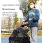 Pet Stroller Detachable and Easy Folding Travel Breathable Aluminum Cat Dog Baby with Storage Basket Outdoor Cat Dog Transporter
