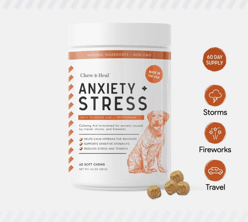 Graphic Anxiety & Stress Relief Chews for Small Dogs - The Squeaky Toy