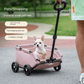 Lightweight 4 - Wheel Folding Pet Stroller/Cart 4 Wheels with Sun Cover Breathable for Small & Medium Dogs - The Squeaky Toy