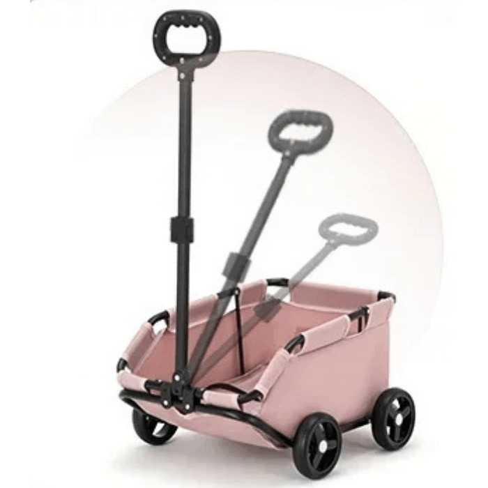 Lightweight 4 - Wheel Folding Pet Stroller/Cart 4 Wheels with Sun Cover Breathable for Small & Medium Dogs - The Squeaky Toy