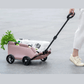 Lightweight 4 - Wheel Folding Pet Stroller/Cart 4 Wheels with Sun Cover Breathable for Small & Medium Dogs - The Squeaky Toy