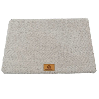 Orthopedic Memory Foam Dog Bed – Waterproof Crate Mat with Removable Washable Faux Fur Cover – Anti - Slip Bottom for Medium to XXL Pets - The Squeaky Toy