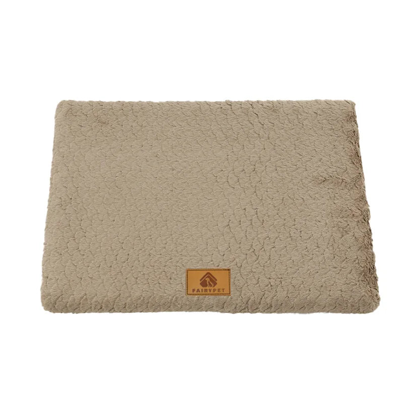 Orthopedic Memory Foam Dog Bed – Waterproof Crate Mat with Removable Washable Faux Fur Cover – Anti - Slip Bottom for Medium to XXL Pets - The Squeaky Toy