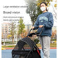 Pet Stroller Detachable and Easy Folding Travel Aluminum Dog with Storage Basket Outdoor Dog Transporter- The Squeaky Toy
