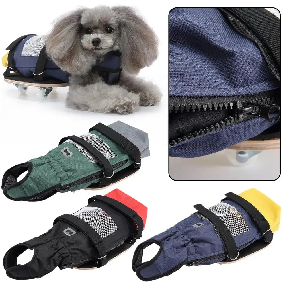Pet Walking Scooter – Mobility Aid for Paralyzed Dogs & Cats, Comfortable Chest & Limb Support, Durable Nylon, Lightweight & Easy to Use - The Squeaky Toy