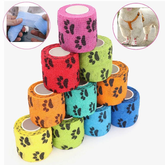 Self - Adhesive Vet Bandage Wrap – Waterproof & Breathable for Wound Protection, Sprains & Paw Injuries - The Squeaky Toy