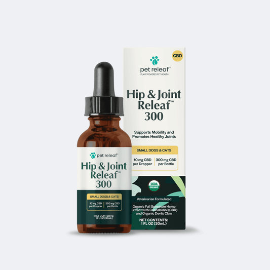 USDA Organic Hip & Joint Releaf 300mg For Small Dogs and Cats - The Squeaky Toy